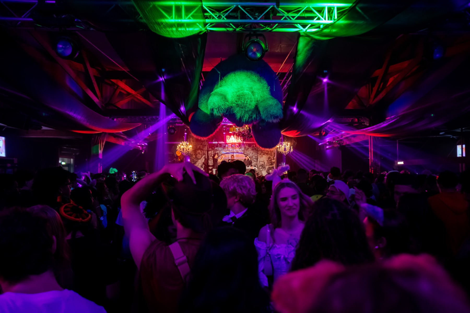 A packed room at the Latin Halloween Festival
